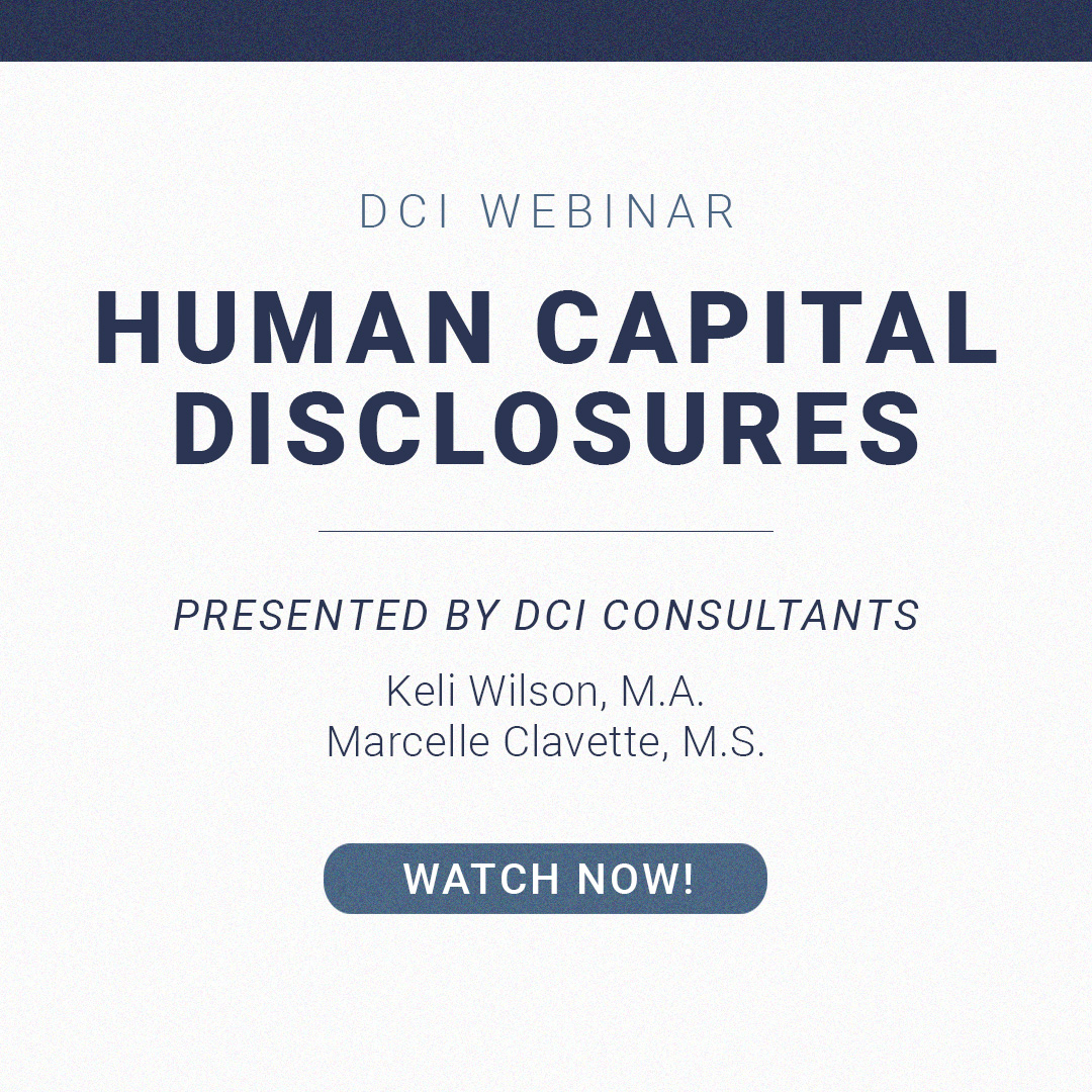 Human Capital Disclosures webinar wednesday