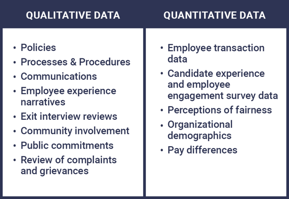 Qualitative Data and Quantitative Data Table