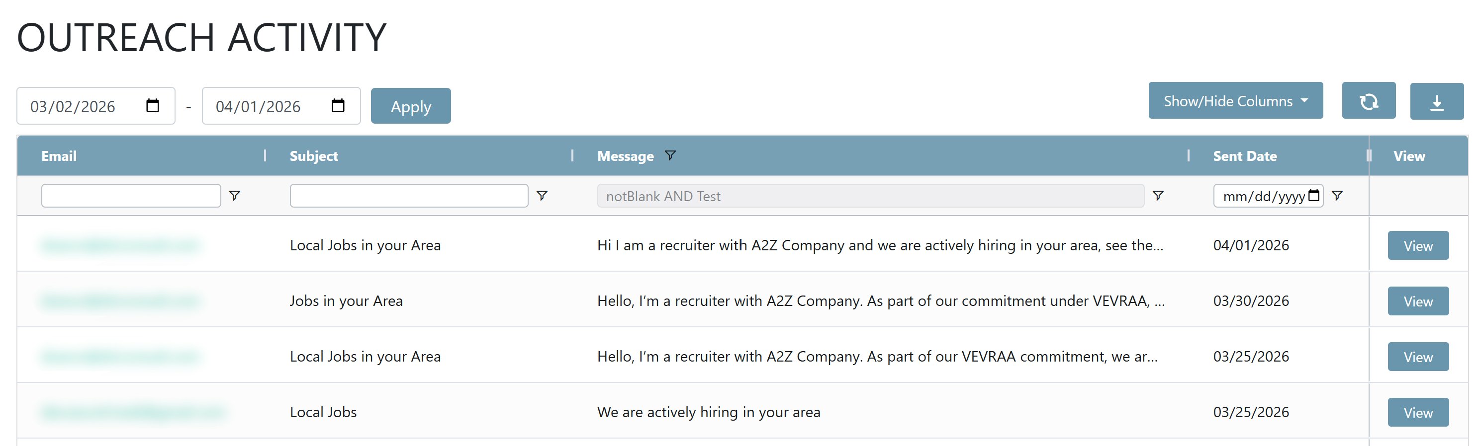 Outreach Screenshot Activity View_redacted