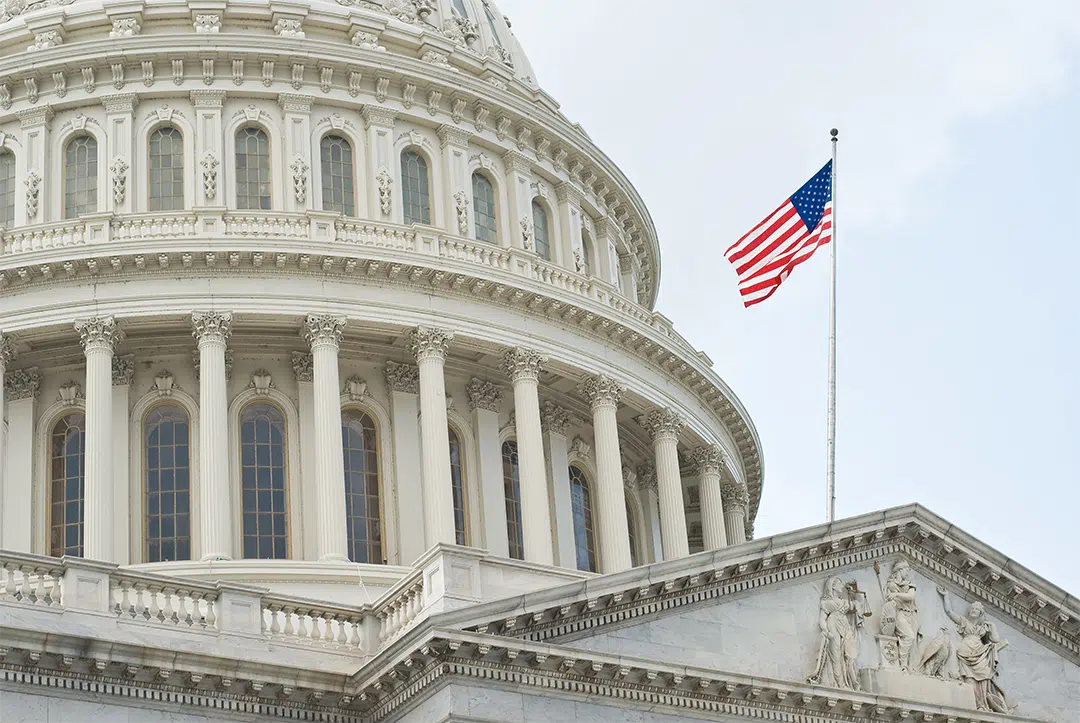 Photo of the top of the US Capitol building