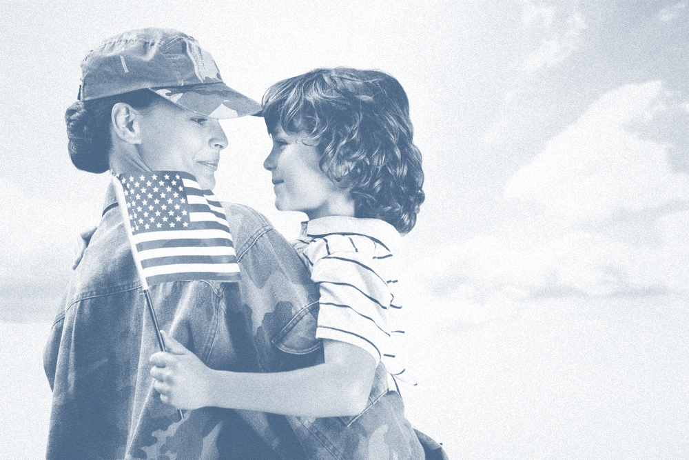 Soldier reunited with son